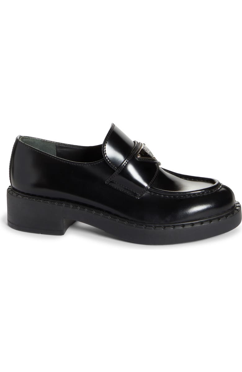 Prada Triangle Logo Patent Leather Loafer (Women) | Nordstrom