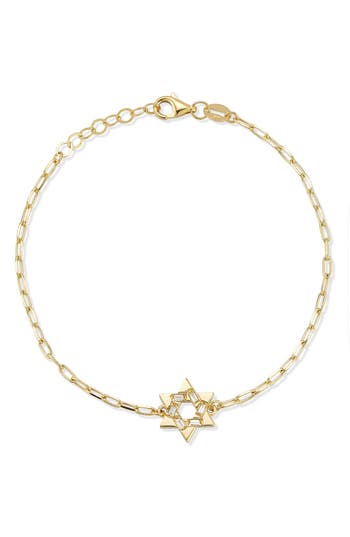 Ember Fine Jewelry Star Of David Diamond Bracelet In Gold