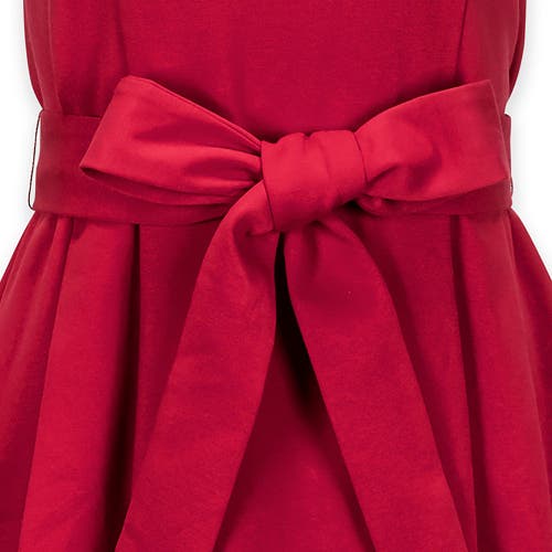 Hope & Henry Sleeveless Ponte Skater Dress In Red Ponte Skater