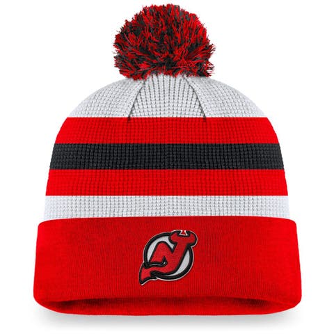 47 Brand Men's Natural New Jersey Devils Hone Cuffed Knit Hat with Pom -  Macy's