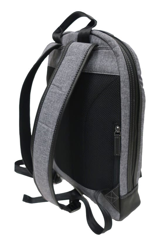 Shop Boconi Recycled Polyester & Leather Backpack In Black