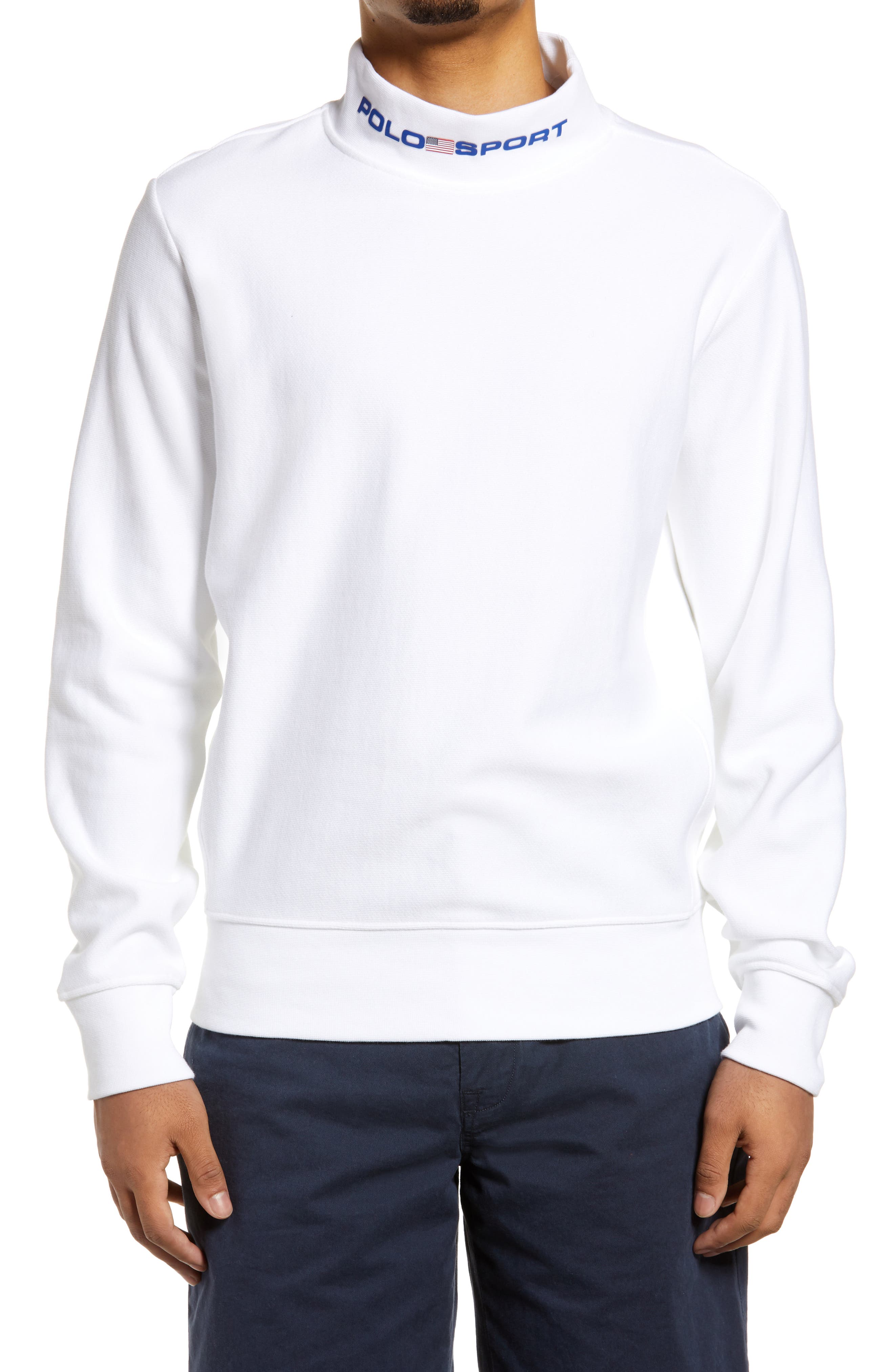 men's mock neck sweatshirt