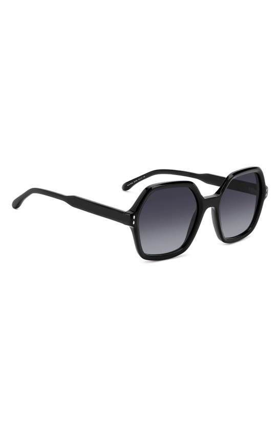 Shop Isabel Marant 55mm Gradient Square Sunglasses In Black/ Grey Shaded