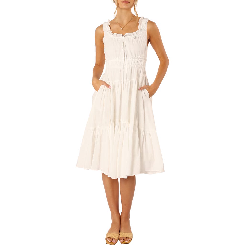 Petal And Pup Petal & Pup Oriana Midi Dress In White