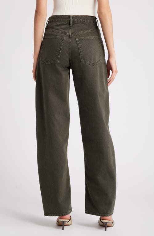 Shop Frame High Waist Barrel Jeans In Serpentine