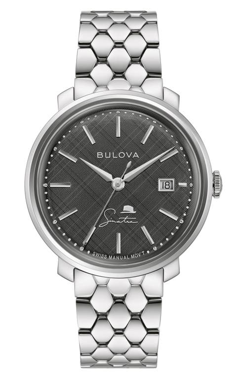 BULOVA Frank Sinatra The Best is Yet to Come Bracelet Watch, 40mm in Silver-Tone at Nordstrom