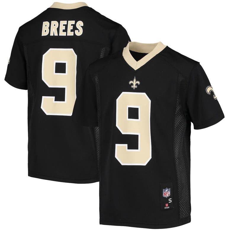 Youth Drew Brees Black New Orleans Saints Replica Player Jersey