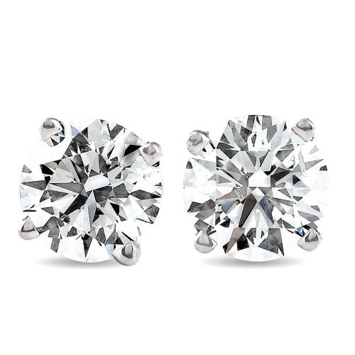 BLISS DIAMOND BLISS DIAMOND 1/4 CT DIAMOND SCREW BACK STUDS 14K GOLD LAB GROWN ECO FRIENDLY