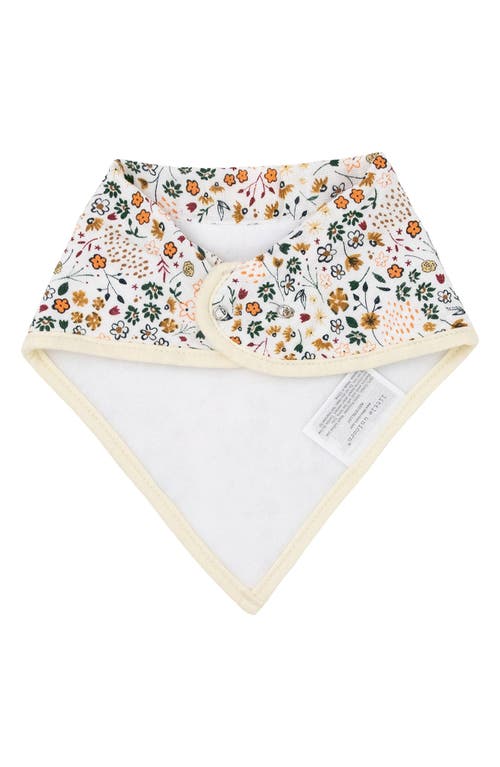 Little Unicorn 4-pack Fleece & Cotton Muslin Bandana Bib In Pressed Petals