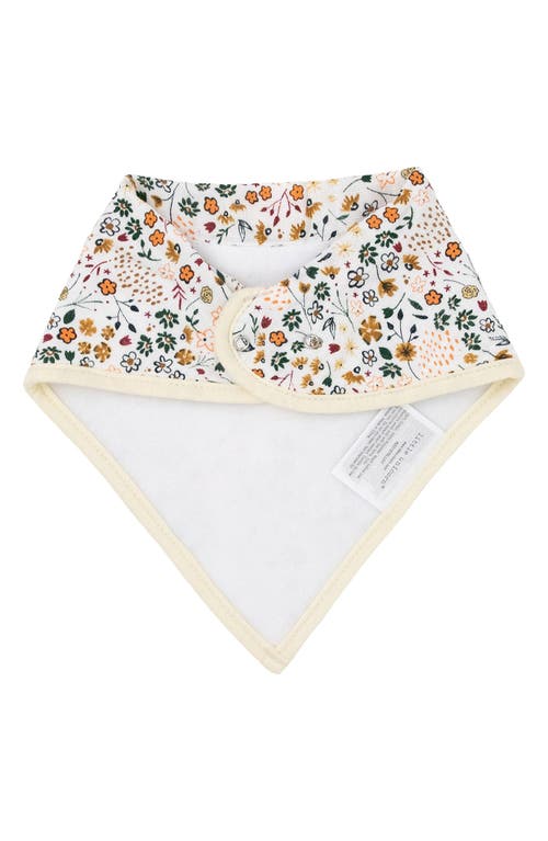 Shop Little Unicorn 4-pack Fleece & Cotton Muslin Bandana Bib In Pressed Petals