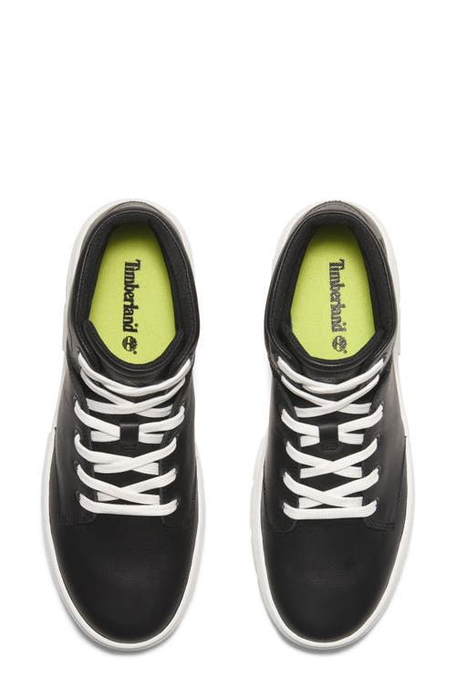 Timberland Laurel High Top Platform Sneaker In Black Full Grain