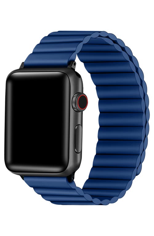Shop The Posh Tech Magnetic Silicone Apple Watch® Watchband In Eclipse Blue