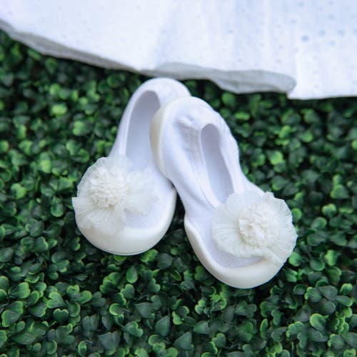 Komuello Toddler Sock Shoes Flat In White