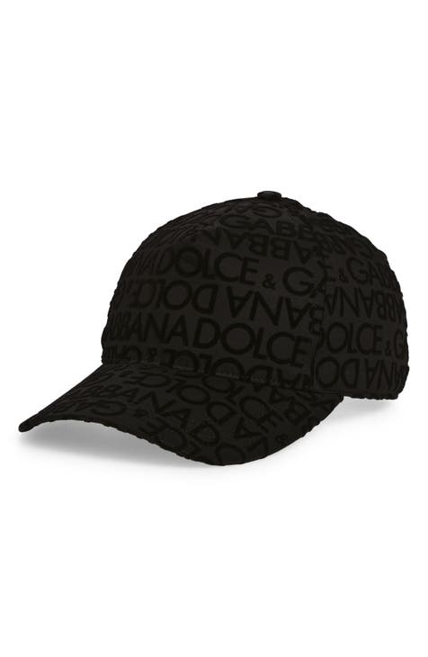 Dolce & Gabbana DG Logo Jacquard Denim Baseball Cap Grey