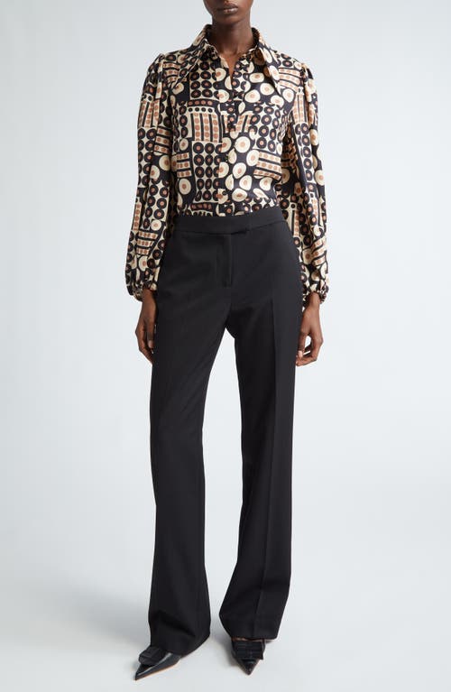 Shop Zimmermann Illustration Geo Print Silk Button-up Shirt In Geometric Multi