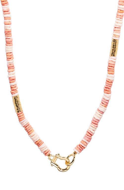 Brook & York Brook And York Capri Beaded Shell Necklace In Gold/pink