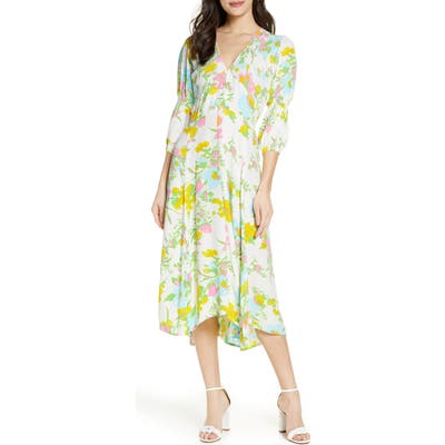 Faithfull The Brand Maud Floral Midi Dress, White