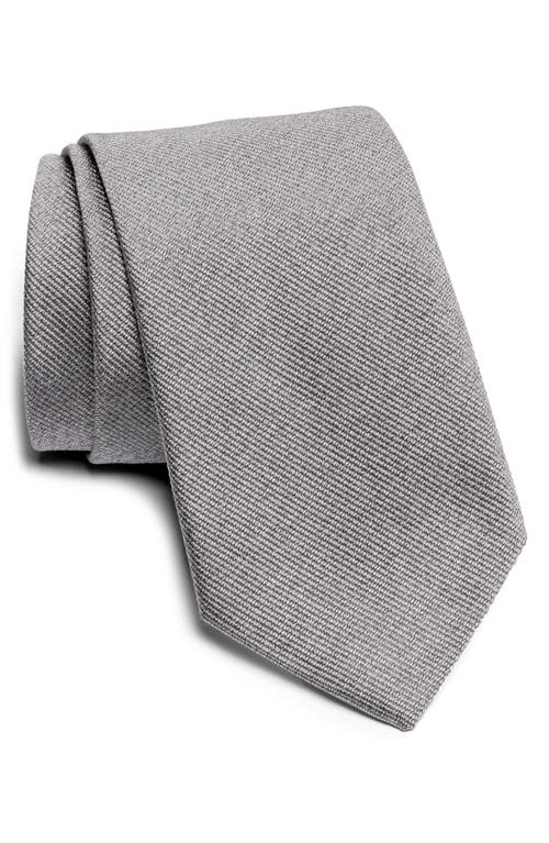 Bowman Solid Silk Blend Tie in Grey