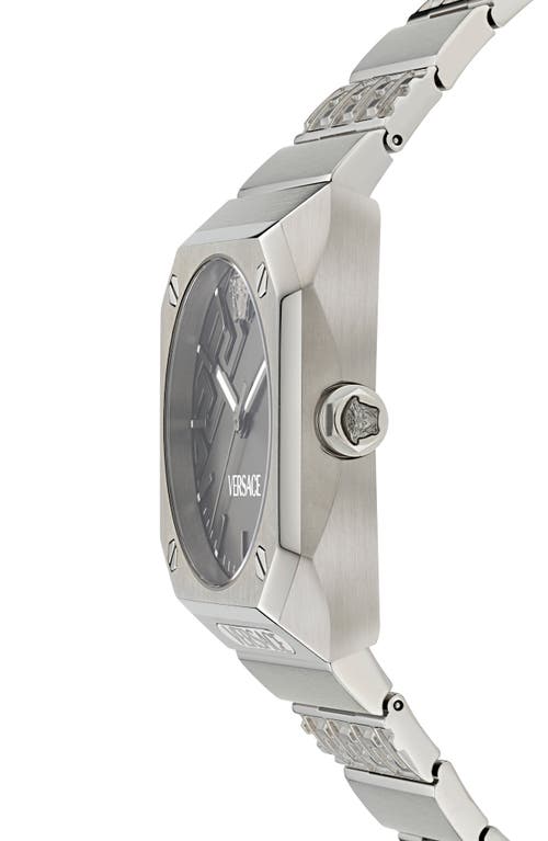 Shop Versace Antares Bracelet Watch, 44mm X 41.5mm In Titanium