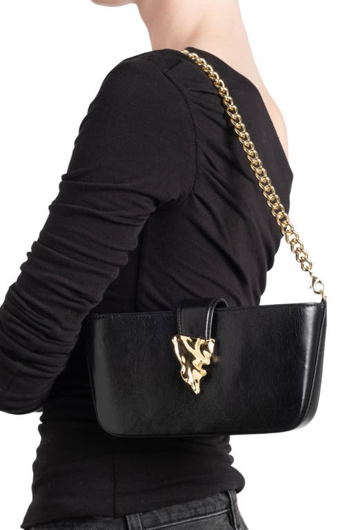 Shop Alexis Bittar Crumple Leather Crossbody Bag In Black