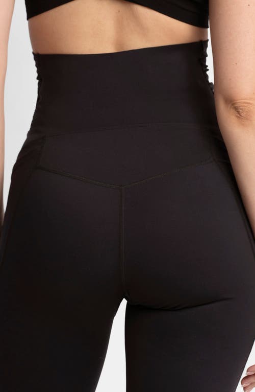 Seraphine Over The Bump Maternity Bootcut Leggings In Black