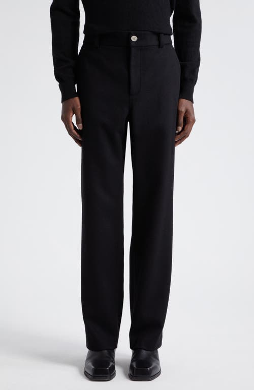 Rima Wool & Cashmere Flannel Pants in Black