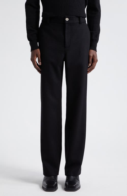 The Elder Statesman Rima Wool & Cashmere Flannel Pants Black at Nordstrom,