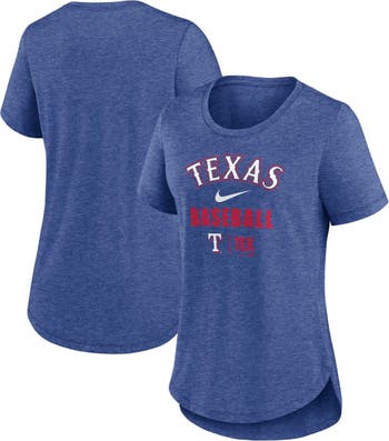 Nike Texas Rangers Womens Blue Dry V Short Sleeve T-Shirt