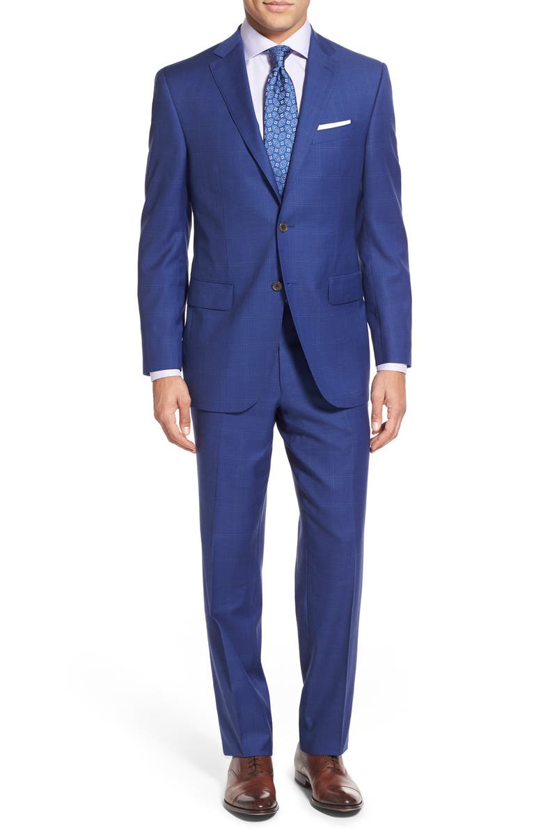 David Donahue Classic Fit Windowpane Wool Suit | Nordstrom