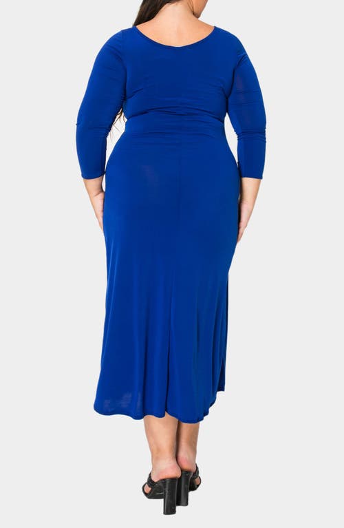 L I V D Ashe Long Sleeve Maxi Dress In Royal