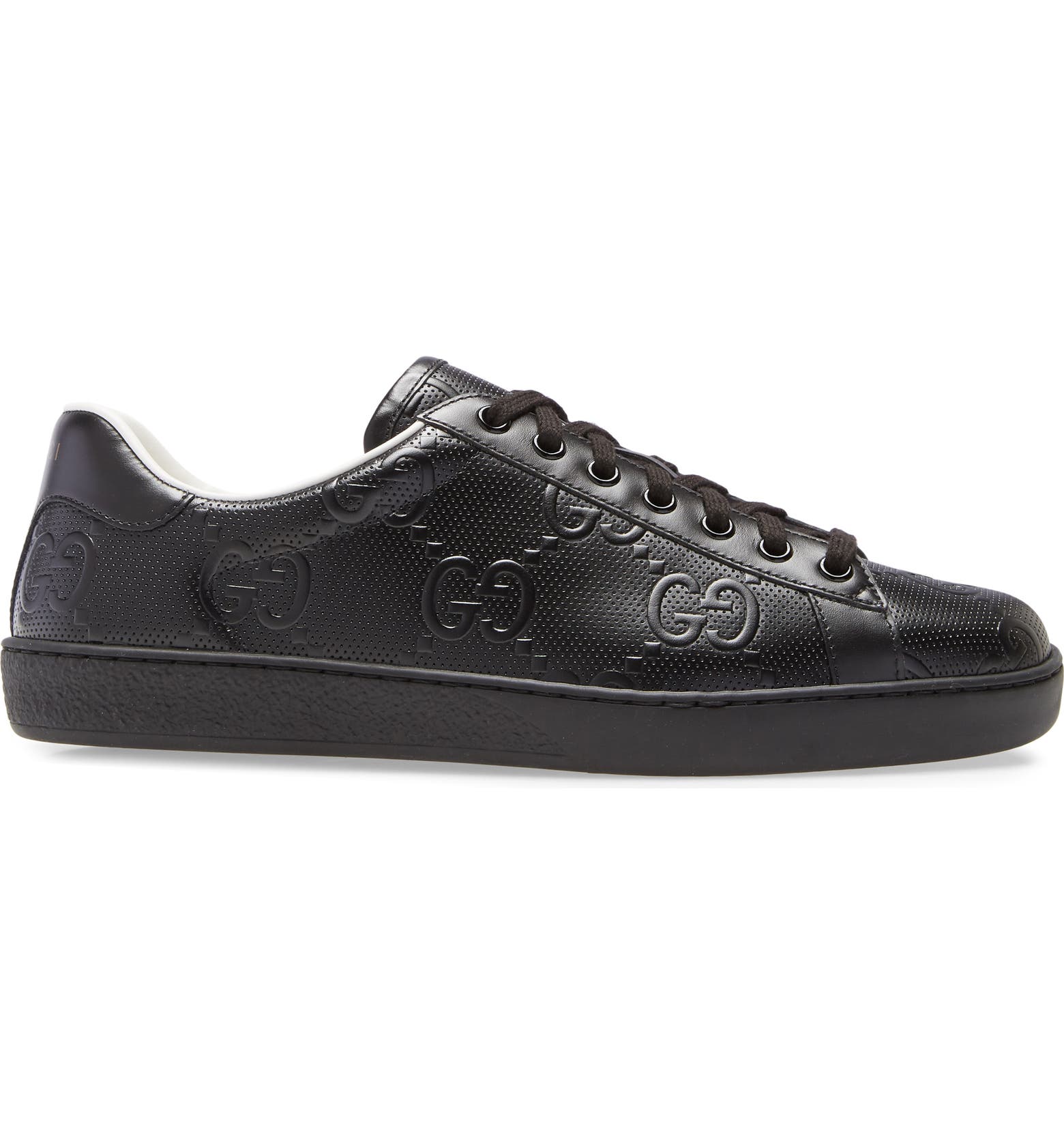 Gucci New Ace Logo Low Top Sneaker (Men) | Nordstrom