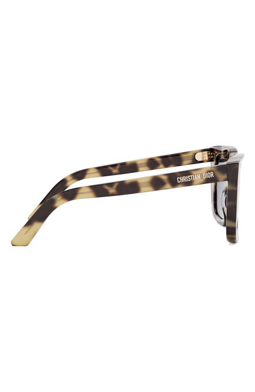 Dior Midnight S1i 24p3 Square Polarized Sunglasses In Havana/smoke Polarized