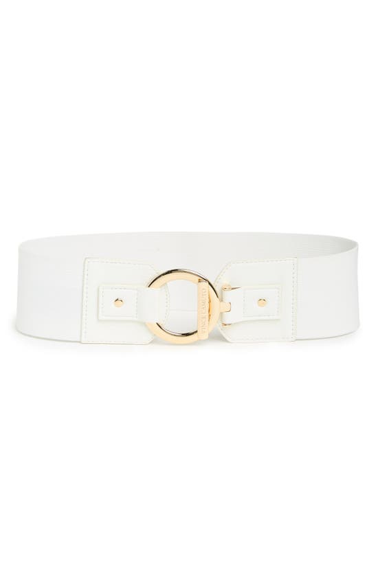 Vince Camuto Collection Xiix Circle & Bar Interlocking Belt In White Gold