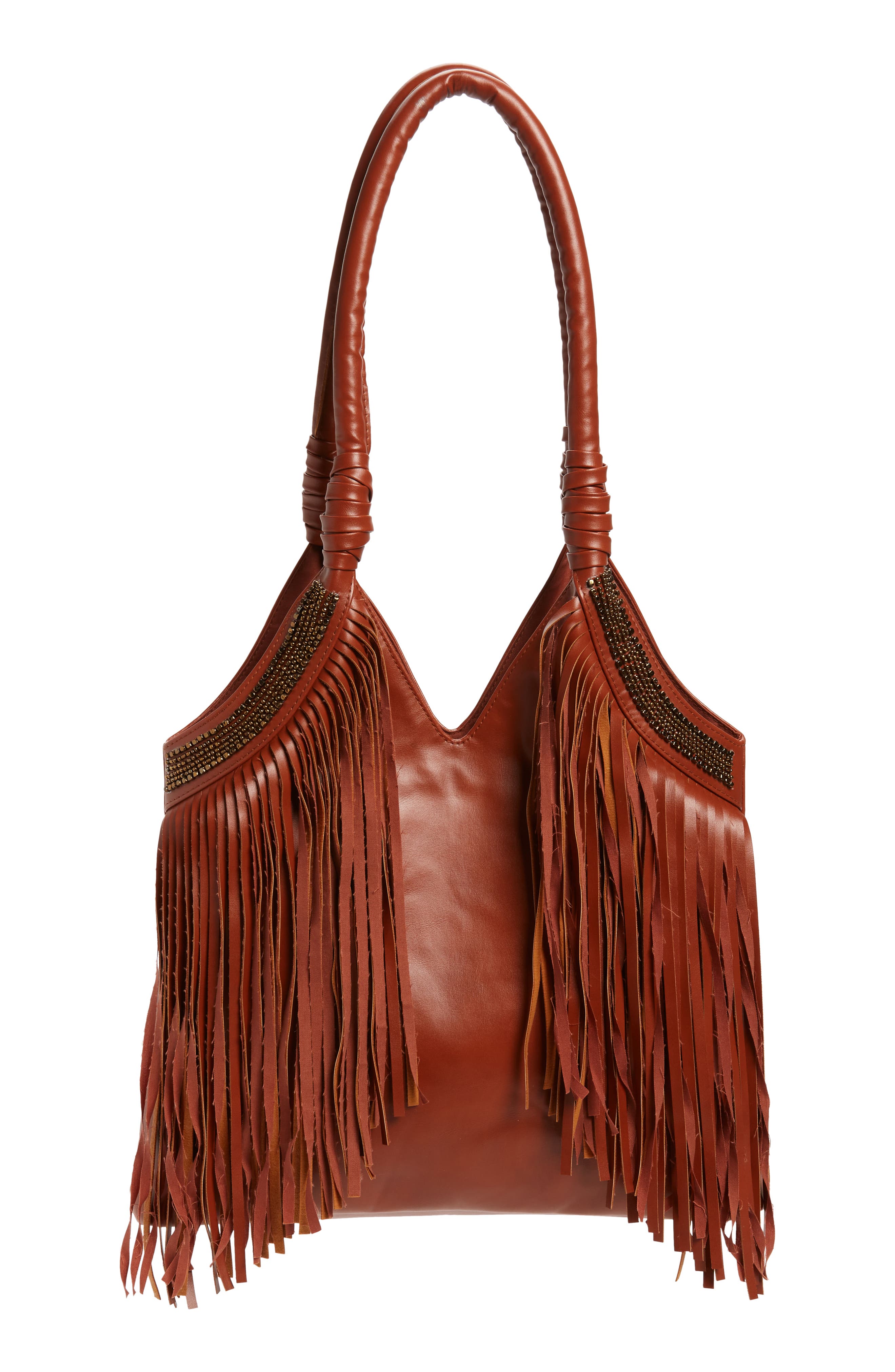 H&M Fringed Bag brown casual look Bags Fringed Bags 