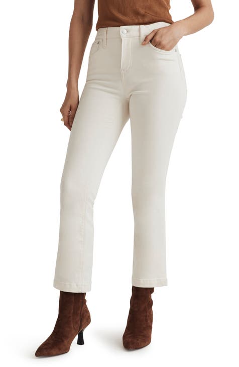 Women's Ivory Bootcut Jeans