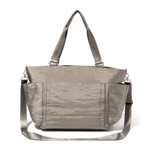 Baggallini Modern Avenue Avm862-b0865 Tote Bag Women Gray Crossbody Strap Erk107 In Sterling Shimmer