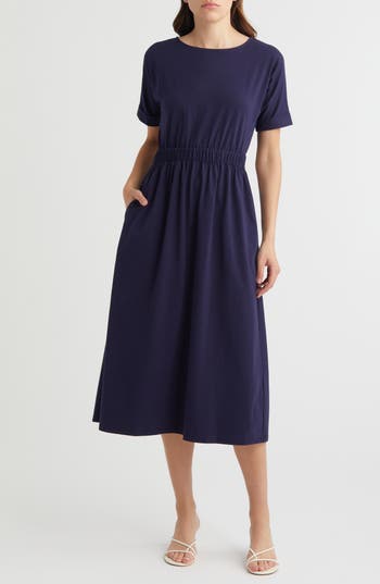 Shop Luxely Luna Cutout Midi Dress In Evening Blue