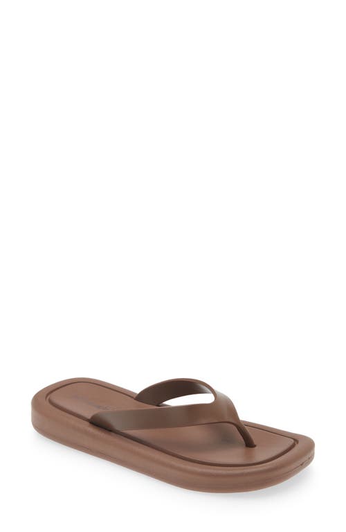 Shop Jeffrey Campbell Elemental Platform Flip Flop In Brown