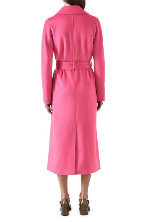 Shop Lk Bennett Frances Tie Belt Wool Coat In Pink