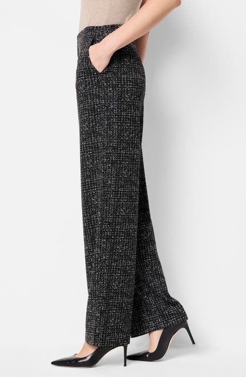 Shop Nic + Zoe Nic+zoe Dotty Grid Wide Leg Pants In Black Multi