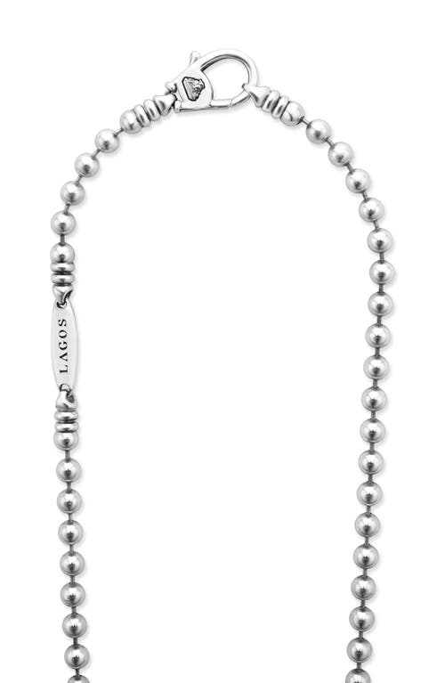 Shop Lagos Anthem Ball Chain Necklace In Silver