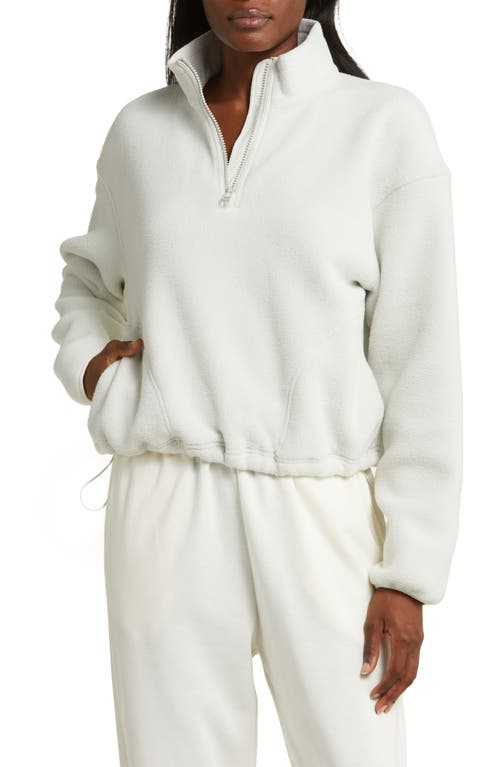 Primofleece Recycled Polyester Quarter Zip Top in Oyster