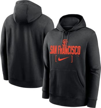 Men's Nike Heather Black San Francisco Giants Authentic Collection Early Work Tri-Blend Performance Pullover Hoodie Size: Medium