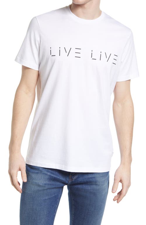 LIVE LIVE Cotton Logo Graphic Tee in Whiteout