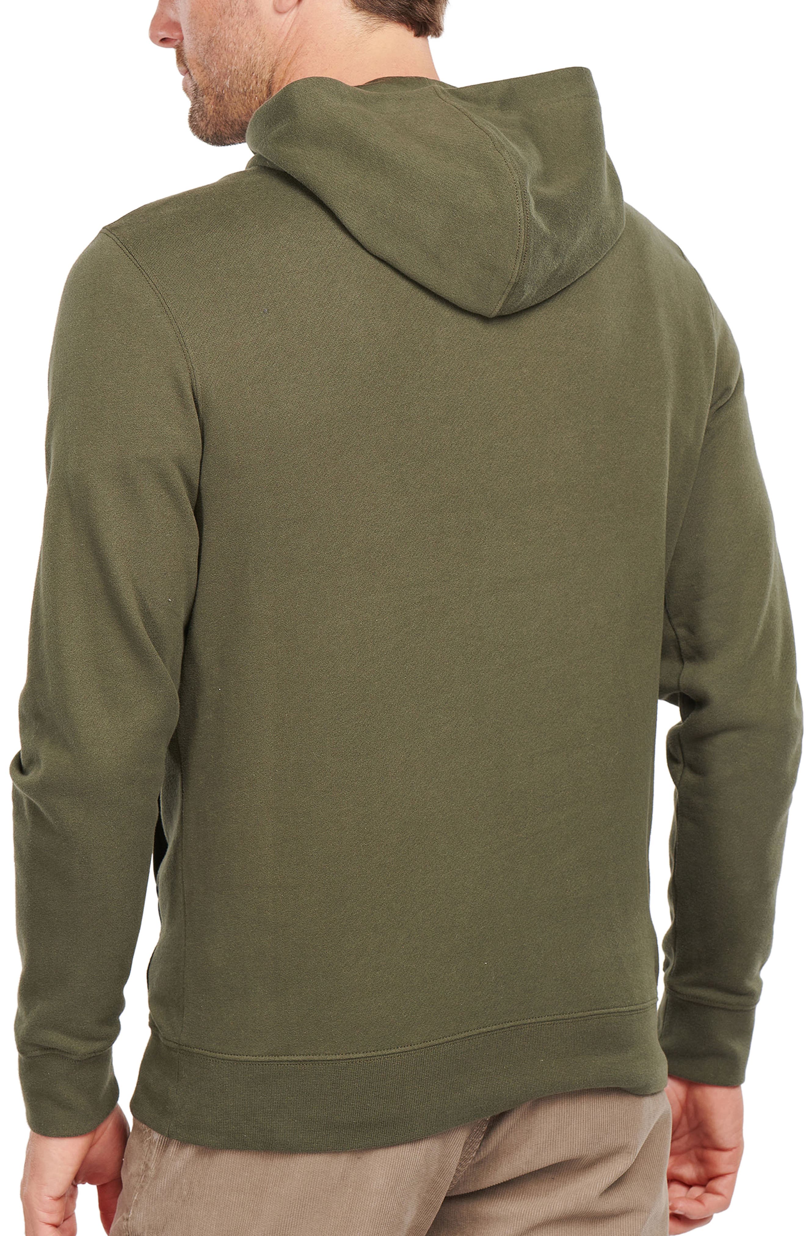 Barbour Essentials Pop Over Hoodie - Dark Olive - S