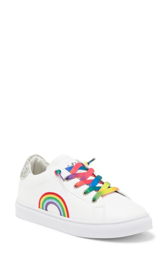 Lola & The Boys Kids' Over The Rainbow Sneaker In White