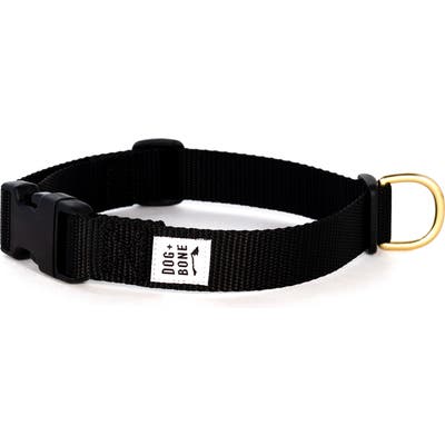 Dog + Bone Snap Collar, Black