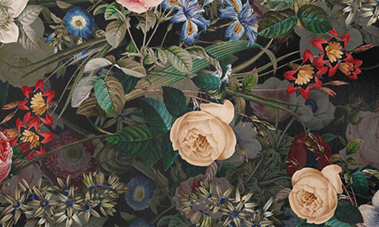 Deny Designs Dark Garden By Burcu Korkmazyürek Cotton Placemats In Black