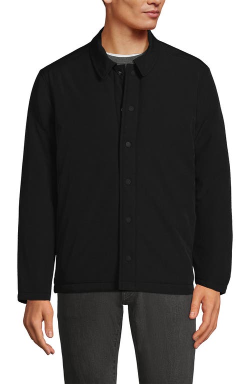 Shop Lands' End Insulated Commuter Shirt Jacket In Black