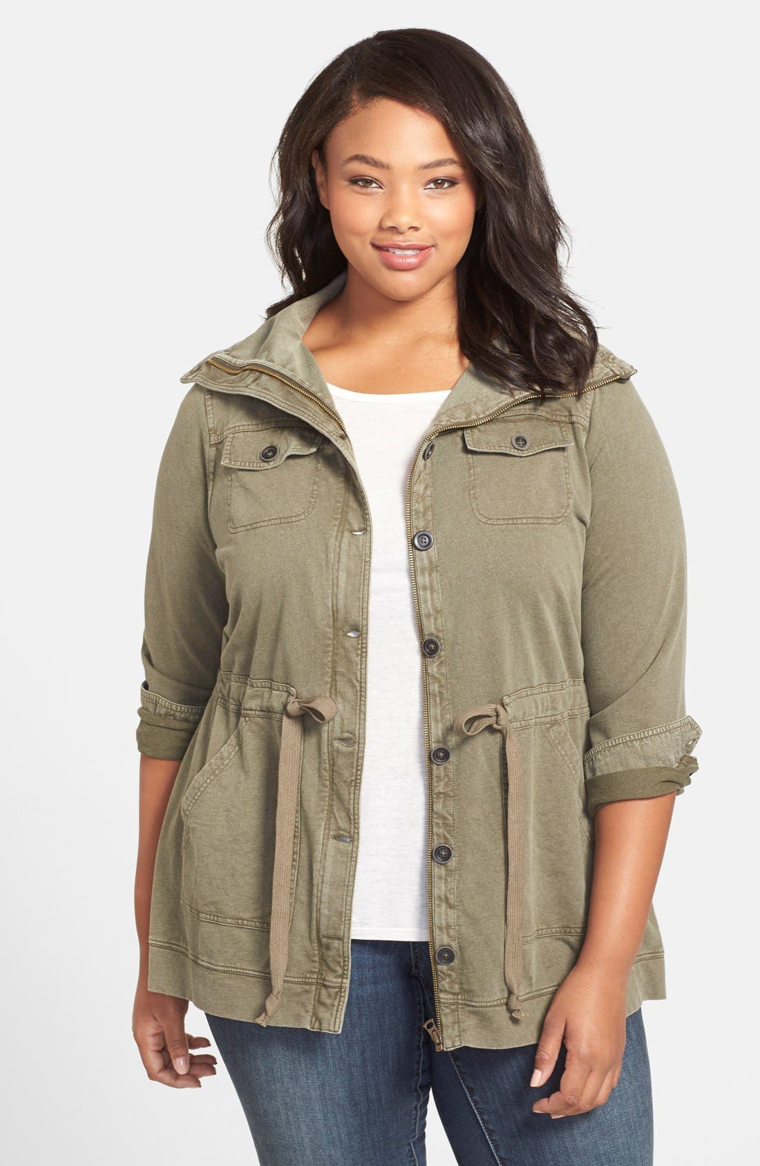 Lucky Brand Cotton Military Jacket (Plus Size) Nordstrom
